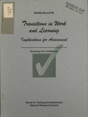 cover image of Transitions in Work and Learning